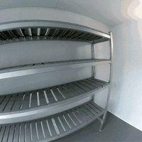 360-degree view of an extra-large Fridgy trailer with two shelves