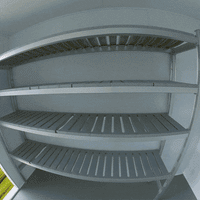 360-degree view of an extra-large Fridgy chiller and freezer trailer for sale