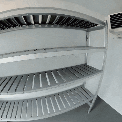 360-degree view of a large Fridgy chiller and freezer trailer for sale